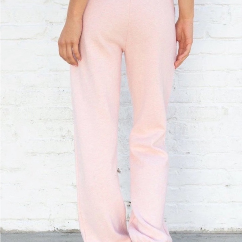 Brandy Melville Rosa Pink High Waisted Sweats Joggers Pants